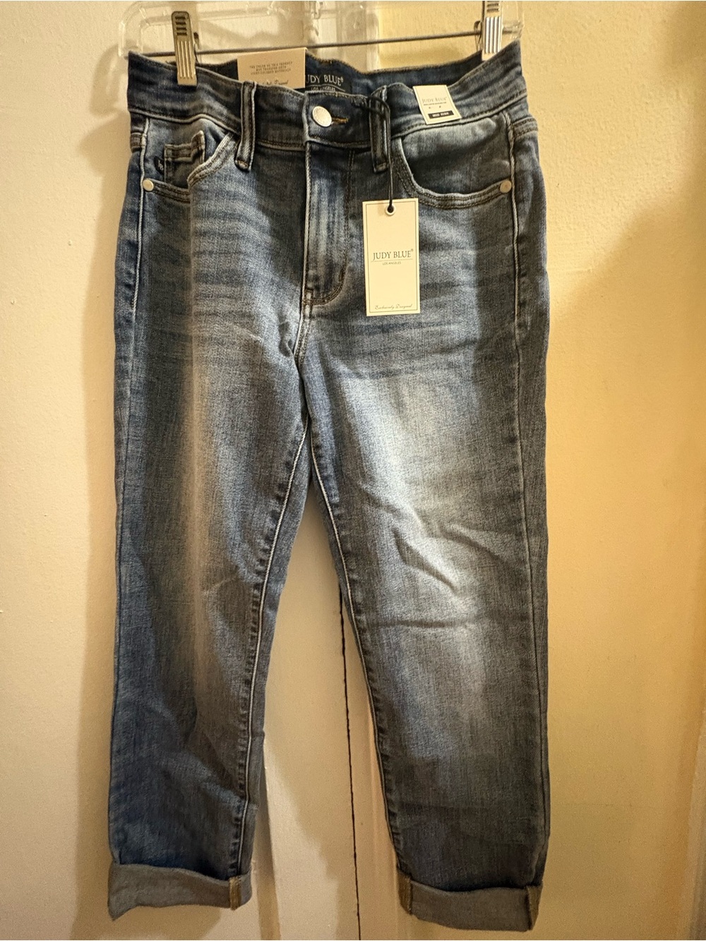 Judy Blue Women's Washed Light Blue Boyfriend Jeans